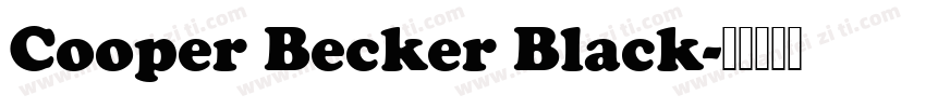 Cooper Becker Black字体转换